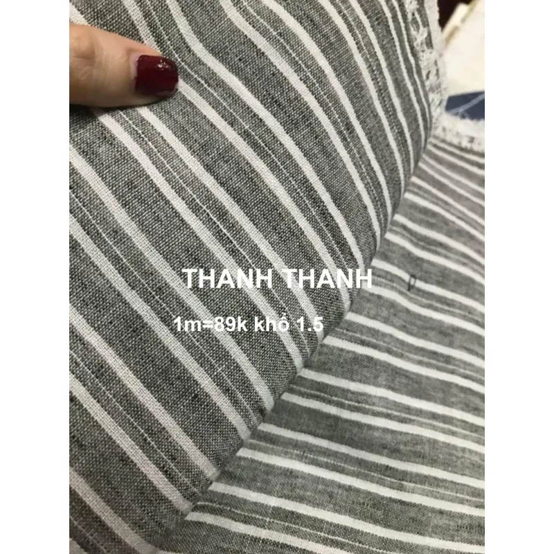 sọc màu xám và xanh dương, chất liệu thoáng mát, thấm hút mồ hôi tốt. 1013105