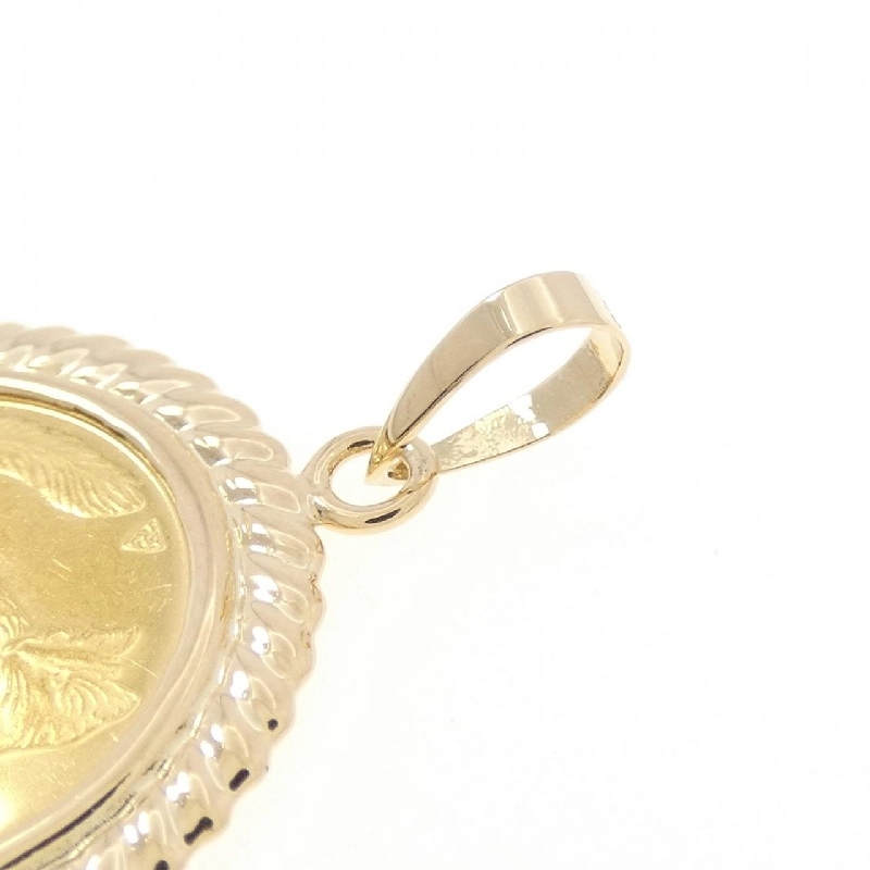 K18YG(枠) Đồng xu Mặt dây chuyền - Hàng hiệu Chính hãng 862616