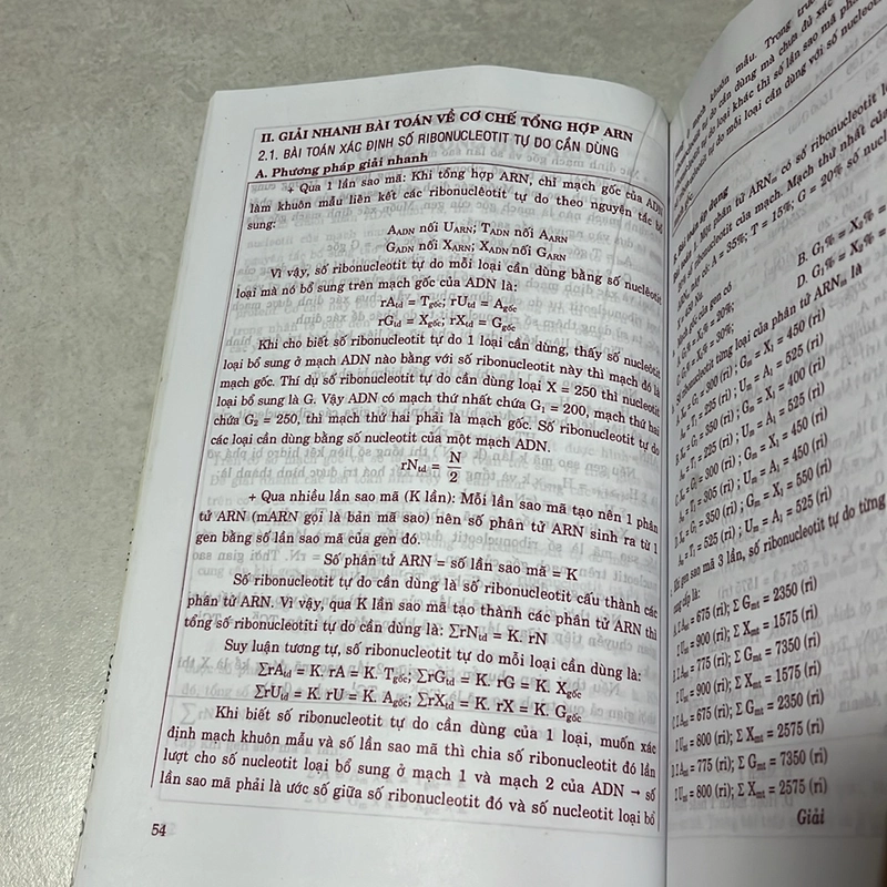 Phương pháp giải nhanh các bài toán Sinh học trọng tâm 511751