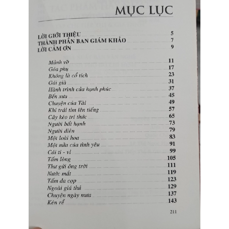 Tác phẩm hay nhất cuộc thi viết truyện ngắn 2004 536780