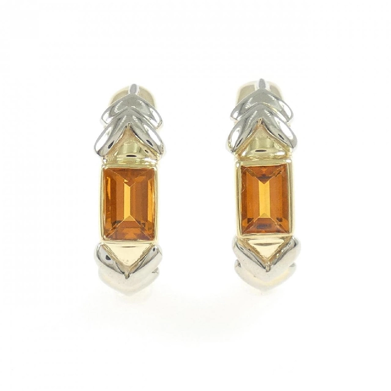 K18YG/K18WG Bông tai Citrine - Hàng hiệu Chính hãng 862610