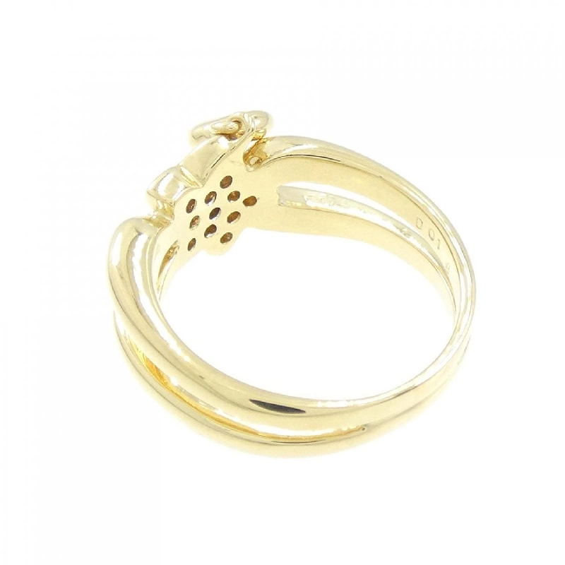 Nhẫn kim cương 750YG sao × mặt trăng 0.18CT 672675