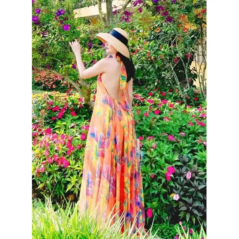 Đầm maxi hoạ tiết 719397