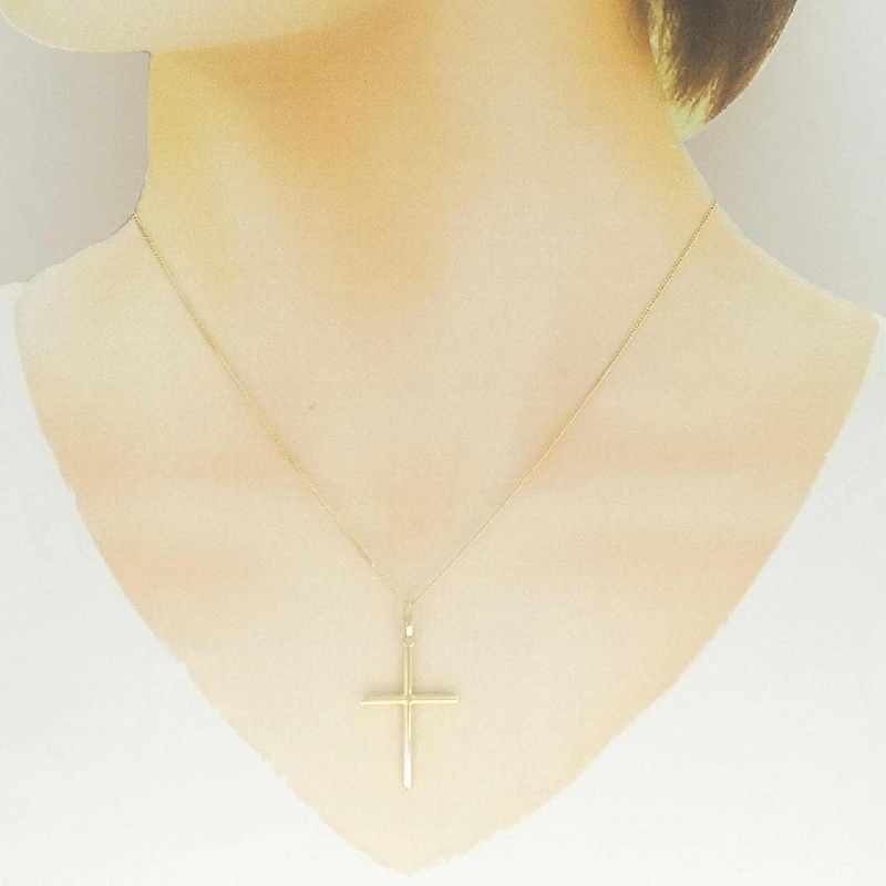 K18YG Dây chuyền hình chữ thập - Hàng hiệu Chính hãng 857701