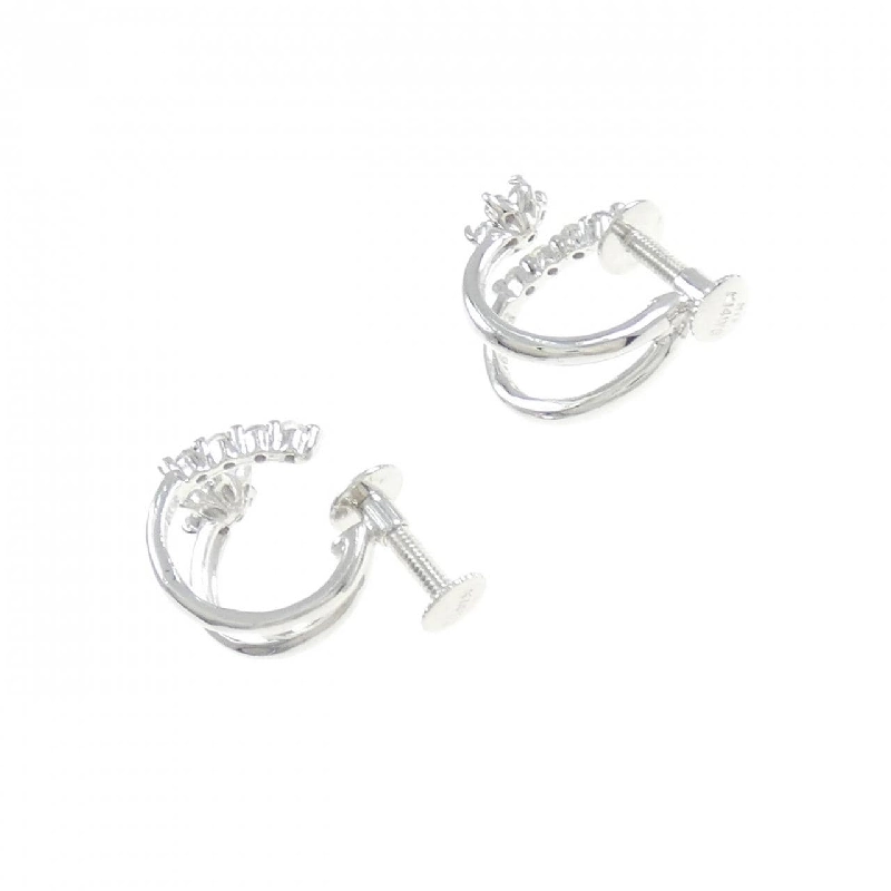 K18WG/K14WG Bông tai hoa kim cương - Hàng hiệu Authentic 873024