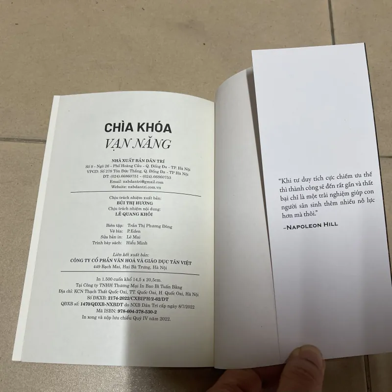 Chìa Khóa Vạn Năng - Mở Khóa Bí Mật Trong Thành Công Của Napoleon Hill - Napoleon Hill 47 786370