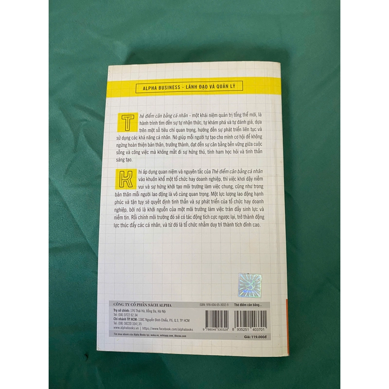 Thẻ điểm cân bằng cá nhân 317607