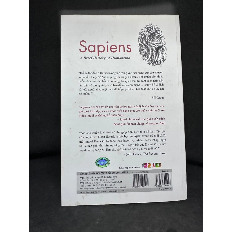 Sapiens Lược Sử Loài Người, Yuval Noah Harari, 2020, Mới 80% (Ố Nhẹ) SBM270325 918955
