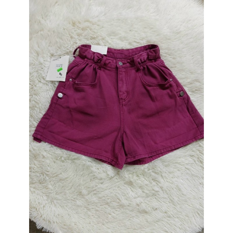 Quần short jean cạp cao lưng chun 11041