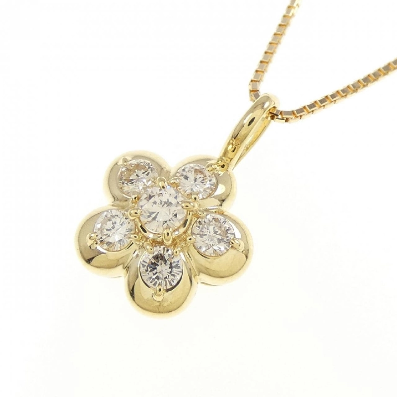 K18YG Hoa Kim Cương Dây Chuyền 0.30CT - Hàng hiệu Chính hãng 860704