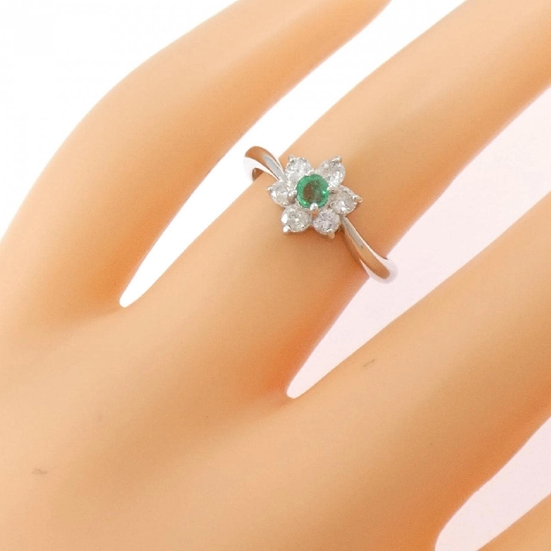 Nhẫn Emerald Hoa PT900 - Hàng hiệu Chính hãng 854075