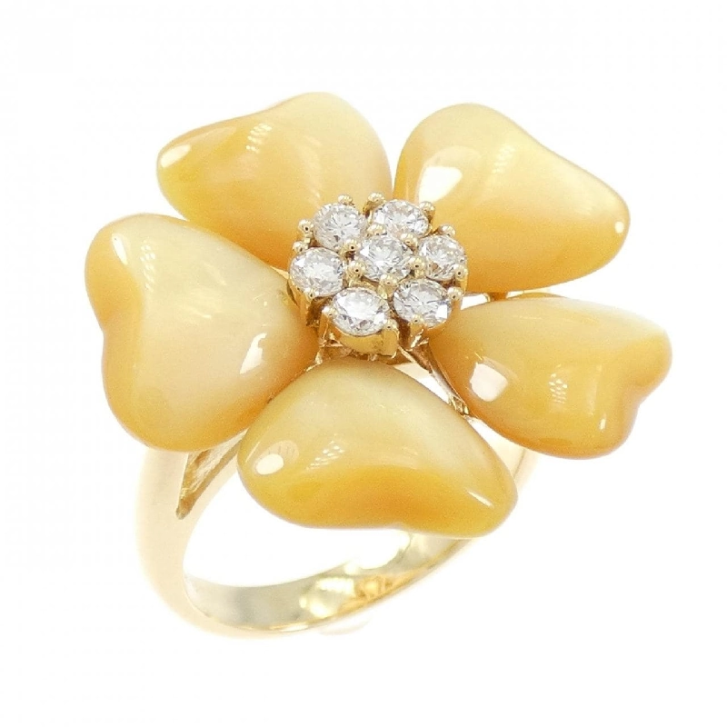 Nhẫn hoa ngọc trai mẹ K18YG - Hàng hiệu Authentic 850320