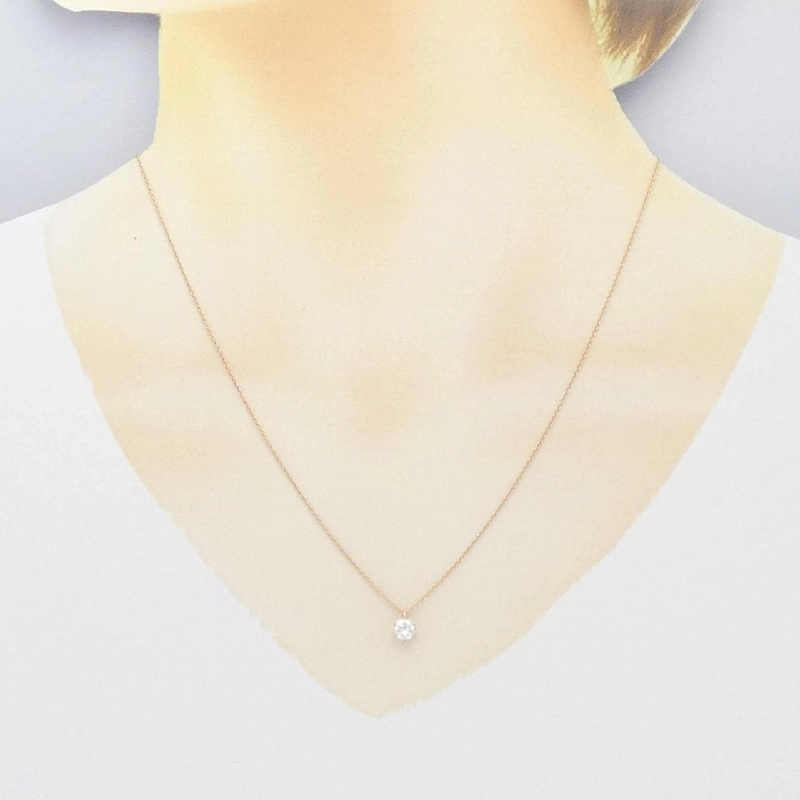 Dây chuyền kim cương K18PG 0.311CT H SI1 Tốt - Hàng hiệu Chính hãng 872520