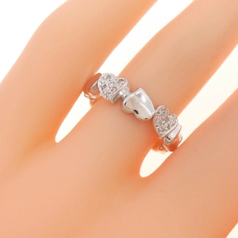 Nhẫn kim cương hình trái tim K18WG 0.08CT 672983
