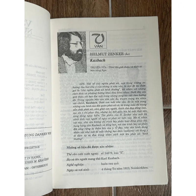Tạp Chí Văn Học Nước Ngoài - Tổng Hợp Số 2001 (gồm Sigmund Freud, Helmut Zenker, v.v) 738047
