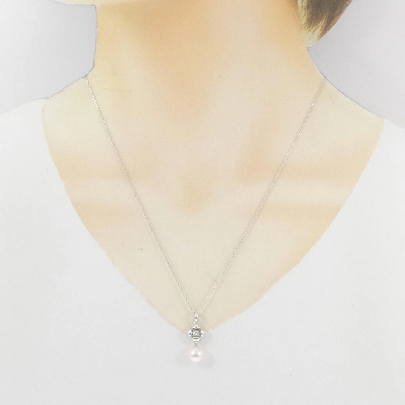 K18WG Dây chuyền ngọc trai Akoya 8mm - Hàng hiệu Chính hãng 856470