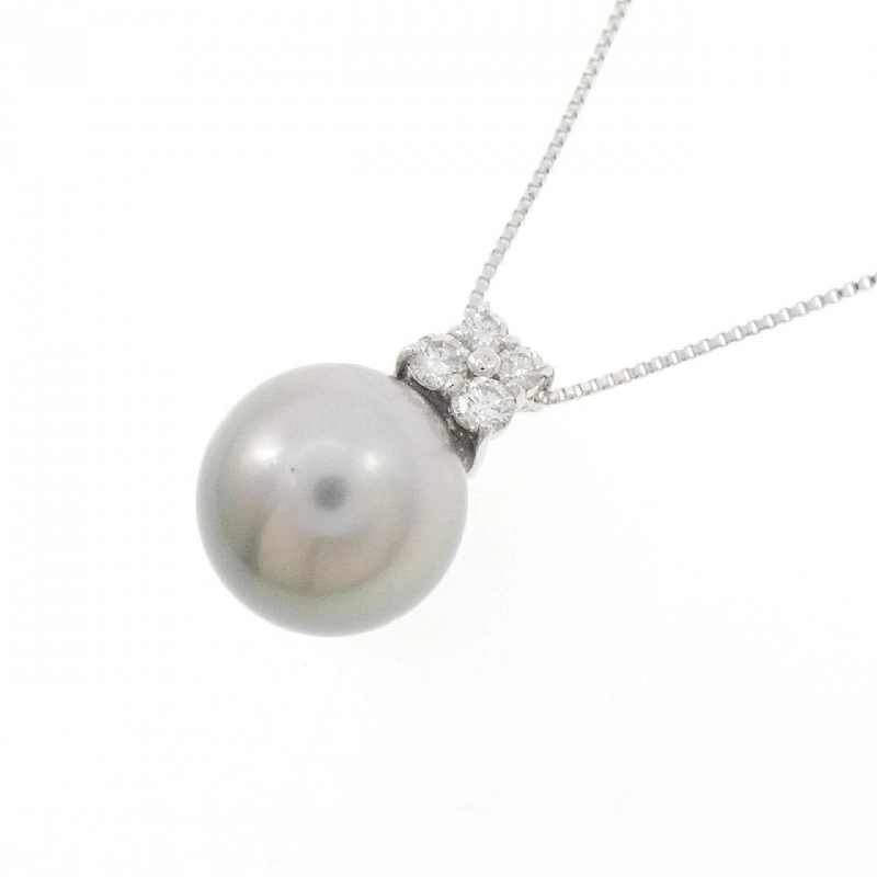 K18WG Ngọc trai đen dây chuyền 10.2mm - Hàng hiệu Chính hãng 855750