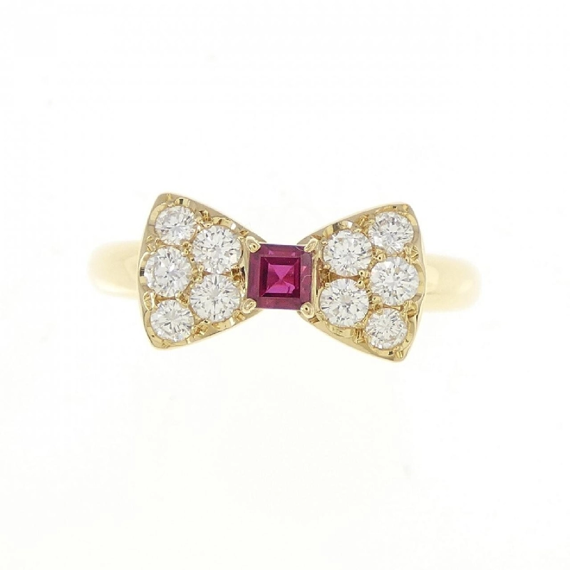 Nhẫn ruby K18YG hình ruy băng 0.27CT 671569