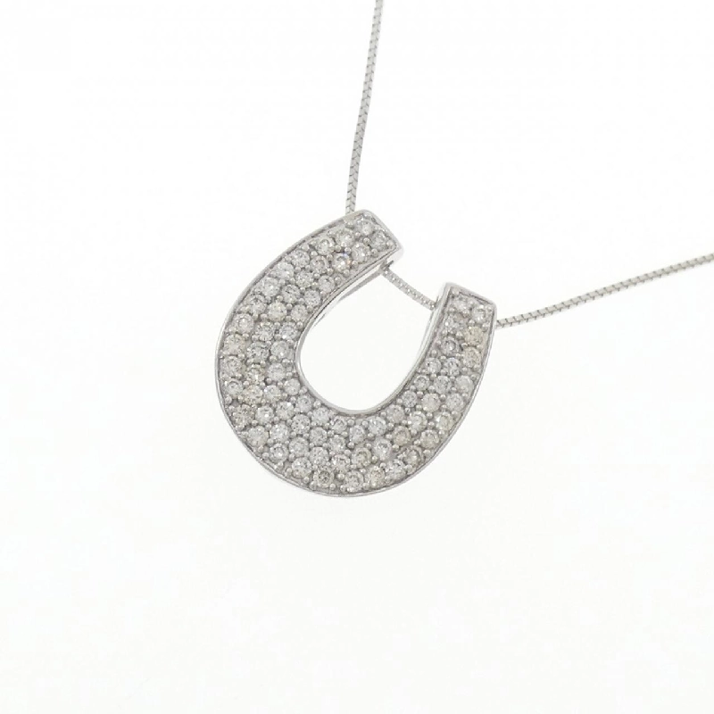 K18WG Mặt dây chuyền hình móng ngựa kim cương 0.50CT - Hàng hiệu Chính hãng 846842