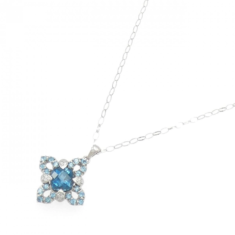 K18WG/750WG Blue Topaz Necklace - Hàng hiệu Authentic 857728