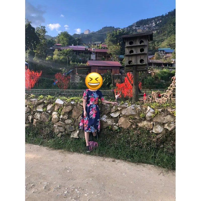 Đầm yếm xanh sz S 1059342
