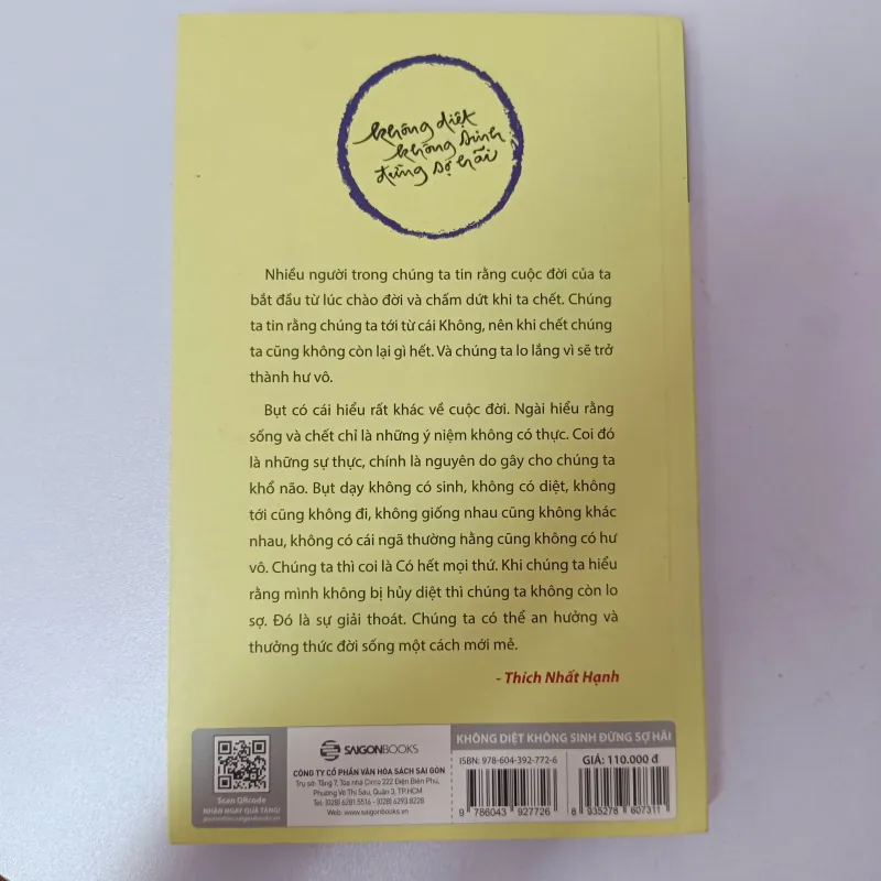 Không sinh không diệt không sợ hãi - Thích Nhật Hạnh 926730