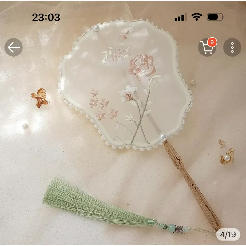 Quạt cổ trang dùng làm phụ kiện chụp ảnh áo dài, hán phục, cưới hỏi 795734