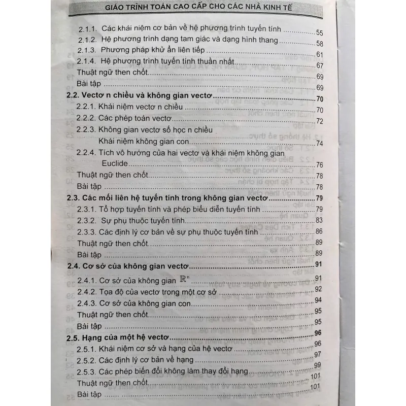 GIÁO TRÌNH TOÁN CAO CẤP CHO CÁC NHÀ KINH TẾ 759932