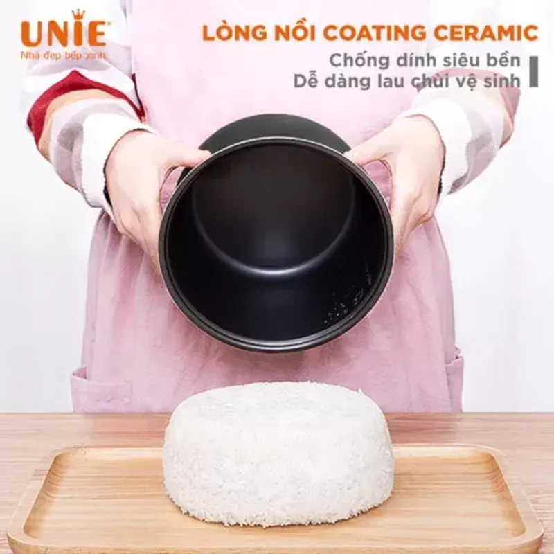 NỒI CƠM ĐIỆN CHUYÊN DỤNG UNIE URC815 - Lòng nồi an toàn tuyệt đối, không kim loại nặng 726173