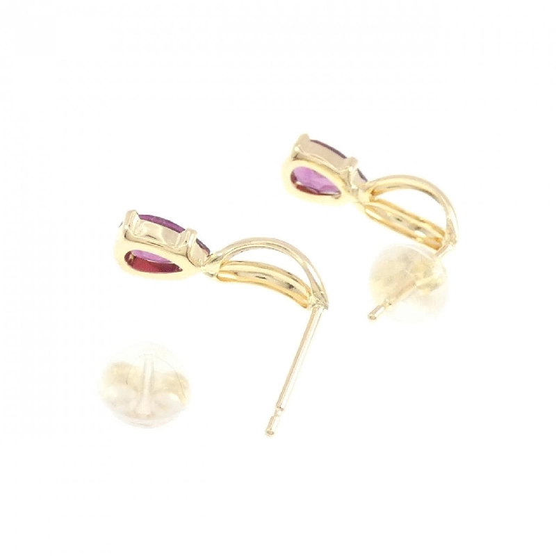 K18YG Garnet Bông tai - Hàng hiệu Chính hãng 868505