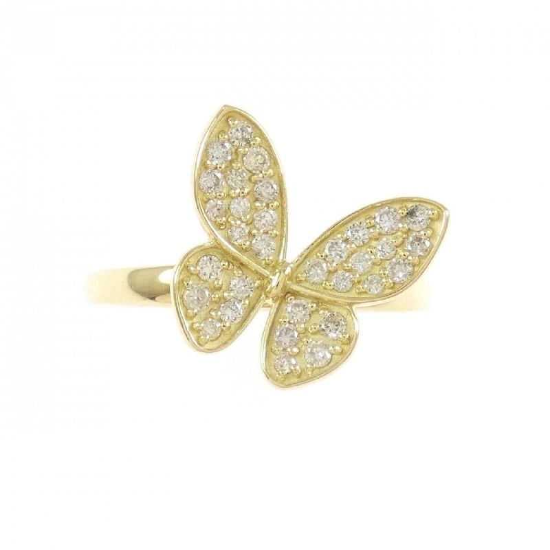 Nhẫn kim cương bướm K18YG 0.20CT 667518