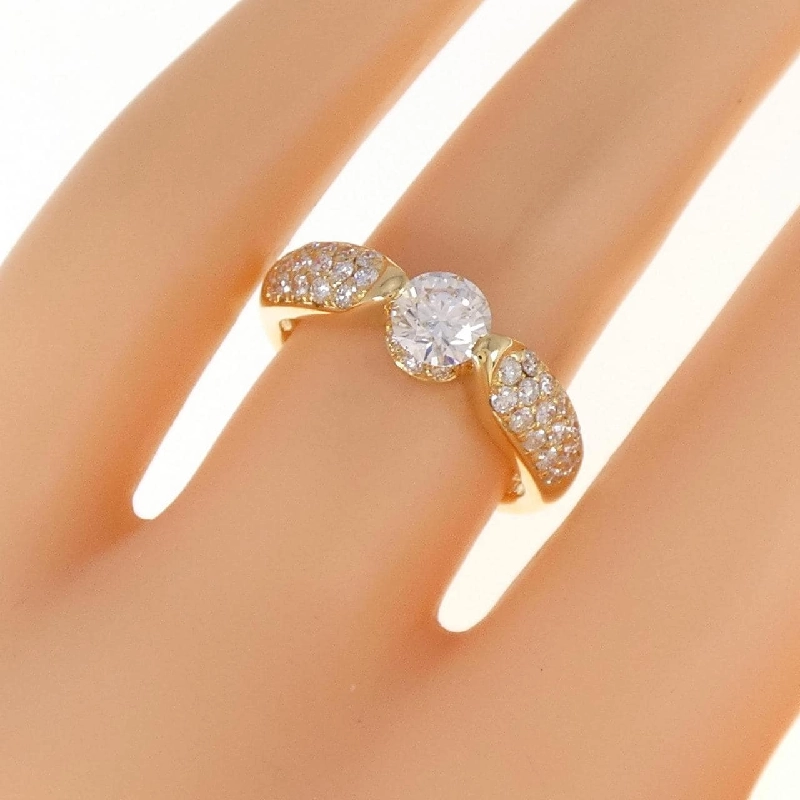 Nhẫn kim cương K18YG 0.535CT 671686