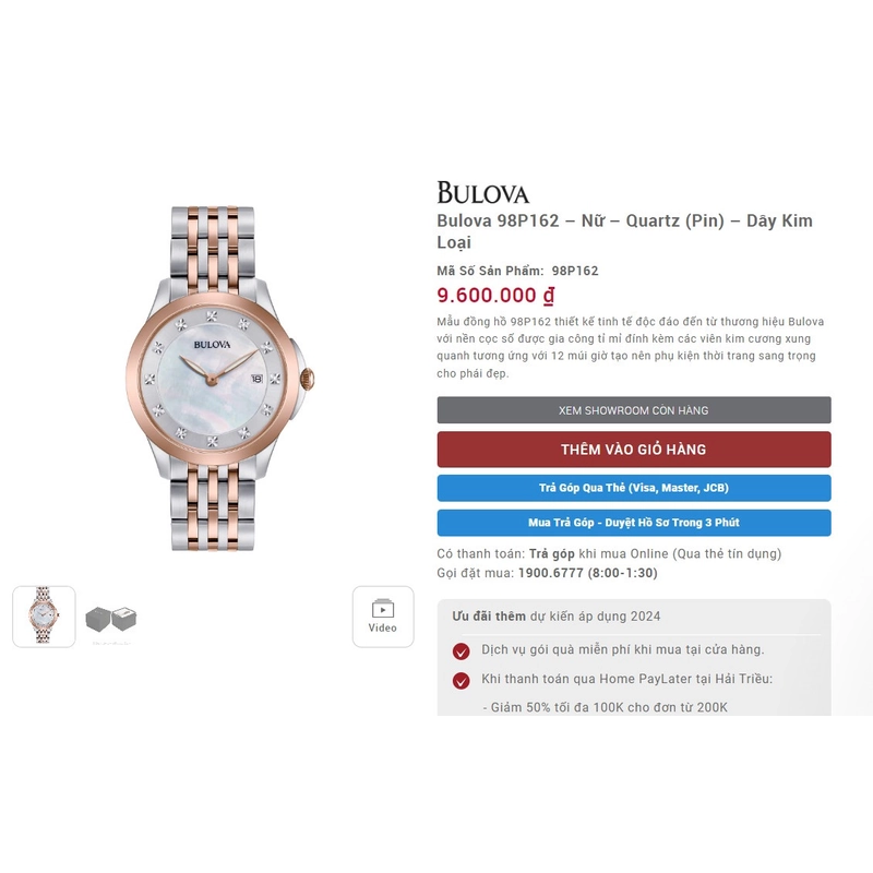 Đồng hồ bulova full box+ tem. Mình mua về nhưng chưa đeo do chưa cắt dây. 357329