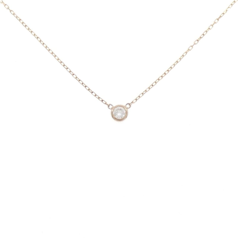 K18PG Solitaire Dây chuyền kim cương 0.10CT - Hàng hiệu Chính hãng 858112