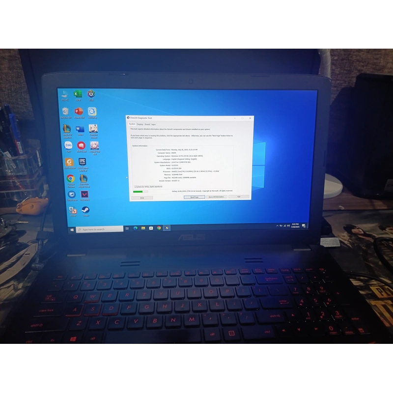 ASUS GL552VX chính hãng đã qua sử dụng chai pin và hỏng card đồ hoạ rời 519601