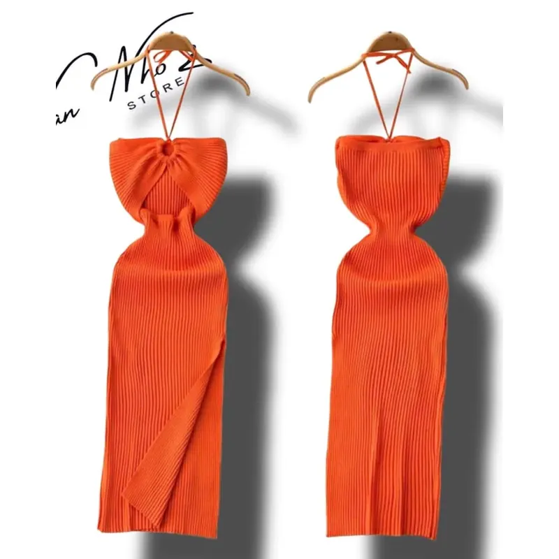 Đầm Cam tươi  - size M và L - chất Len  - mới 95% - không lỗi  701096