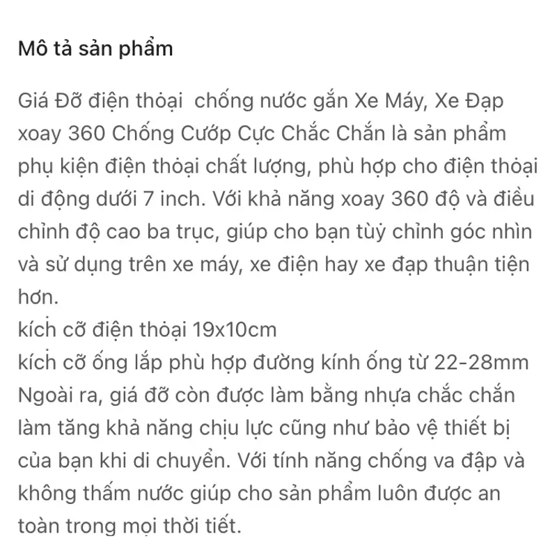 Giá đỡ điện thoại chống nước 1033500
