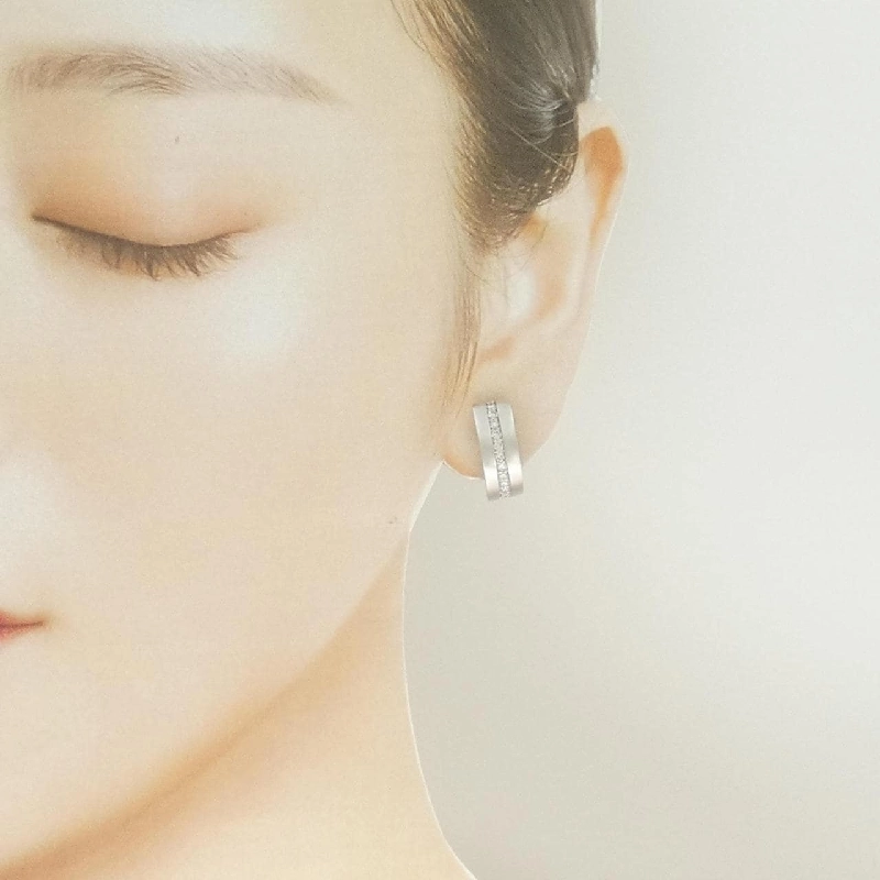 K18WG Bông tai/Khuyên tai kim cương 0.50CT - Hàng hiệu Chính hãng 868791