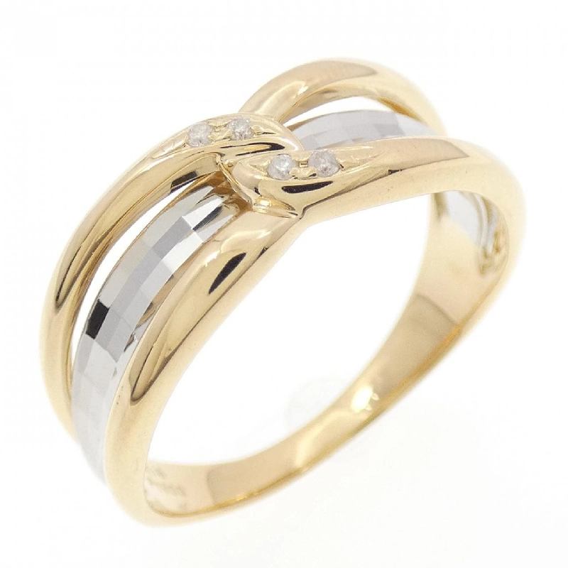 Nhẫn kim cương K18YG/PT900 - Hàng hiệu Authentic 848459