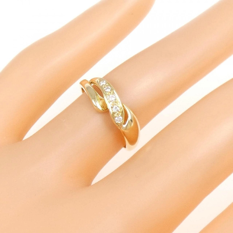 Nhẫn kim cương K18YG 0.05CT 671437