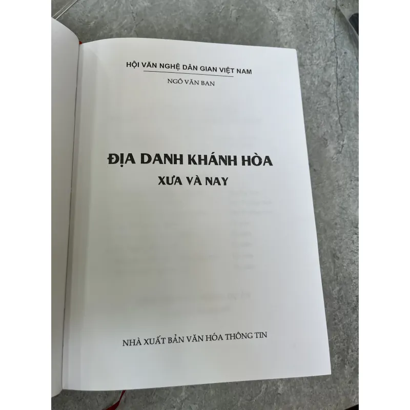 DỊA DANH KHÁNH HOÀ XƯA VÀ NAY - NGÔ VĂN BAN 937167