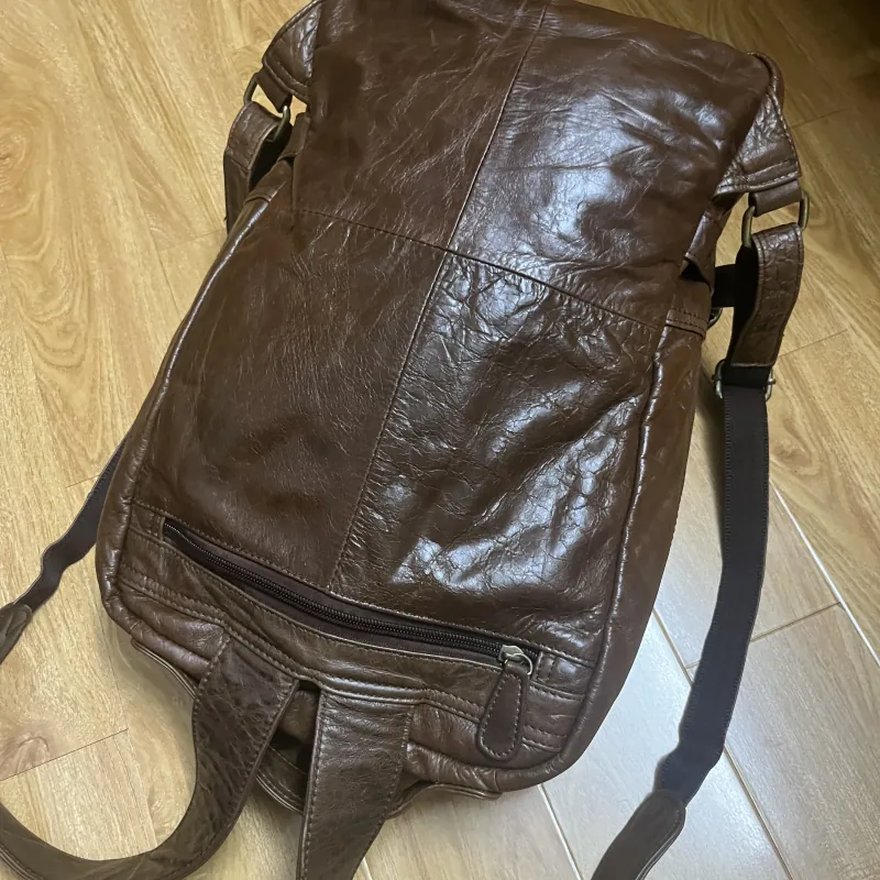 Balo nam 27x42x14 da thật 2hand 1013069