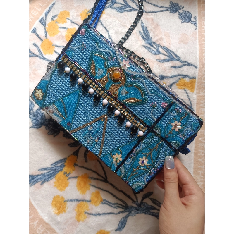 Túi xách handmade cườm hoa 547279