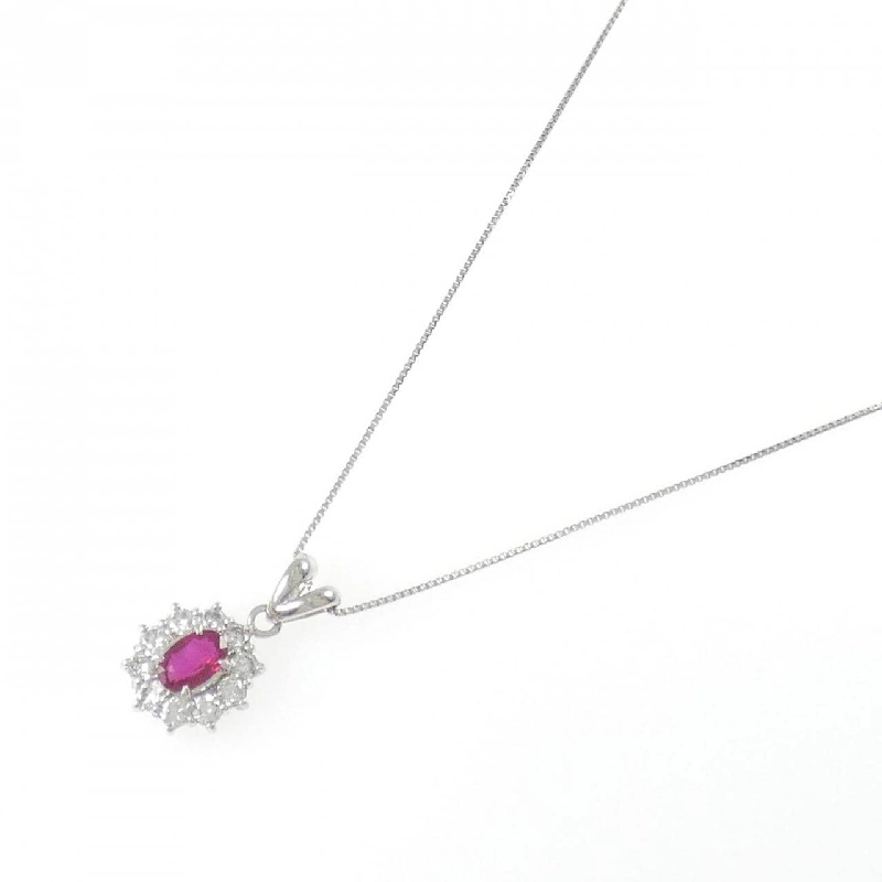 Dây chuyền ruby PT900/PT850 0.43CT - Hàng hiệu Authentic 861611