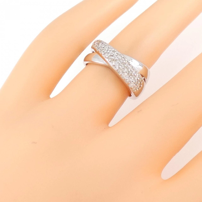 Nhẫn kim cương K18WG 0.46CT 672881