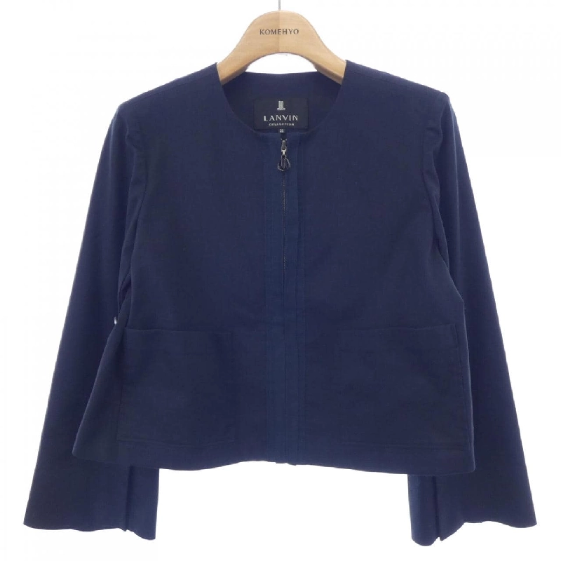 Bộ sưu tập LANVIN - Áo khoác không cổ - Hàng hiệu Authentic 823880