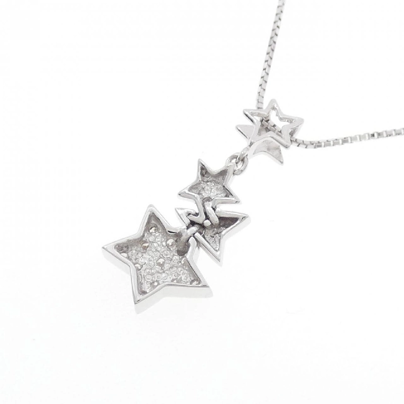 K18WG Ngôi sao Kim cương Dây chuyền 0.20CT - Hàng hiệu Chính hãng 860548