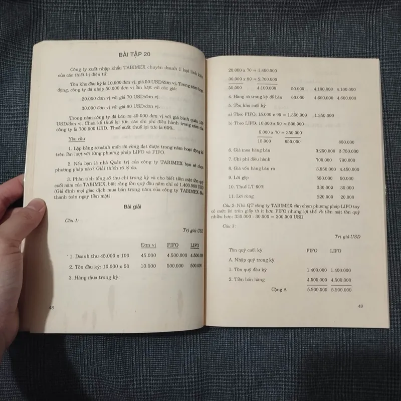 Bài tập thực hành Quản Trị Tài Chính và Kế Toán Quản Trị 597061