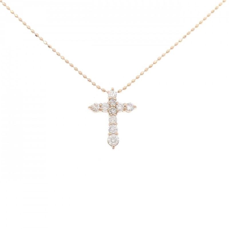 K18PG Dây chuyền kim cương hình chữ thập 0.30CT - Hàng hiệu Chính hãng 862555