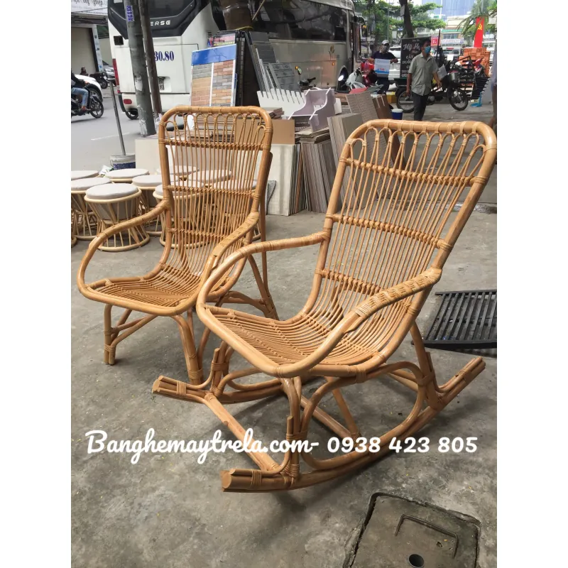 Ghế bập bênh mây tre đan 713971